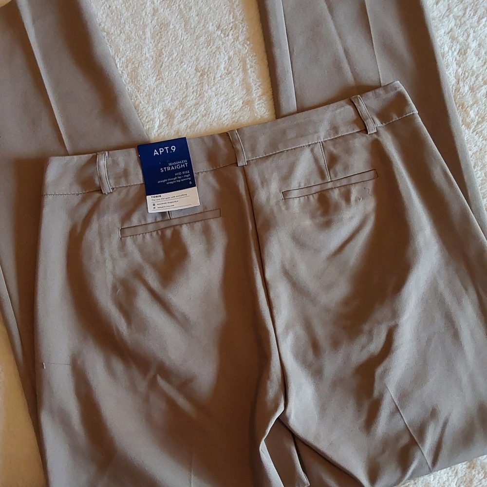 🌺 NWT Apt. 9 "Torie" Seasonless Straight Mid-Rise Pants - Picture 11 of 11